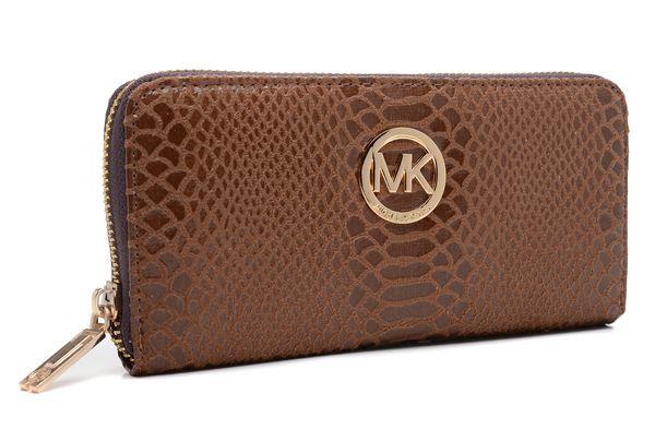 michael kors jet set python-preget continental lommebok brun For Prisen Lav ii8ux